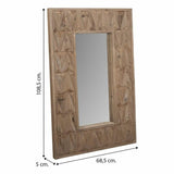 Wall mirror Alexandra House Living White Fir wood 10 x 114 x 73 cm-1