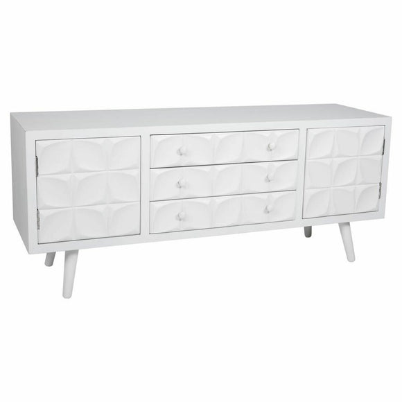 Multipurpose Chest of Drawers Alexandra House Living White Fir wood MDF Wood 43 x 58 x 136 cm-0