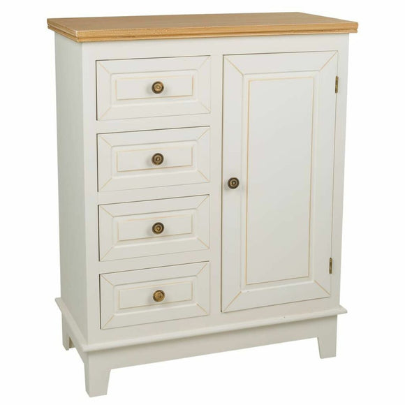 Sideboard Alexandra House Living White Natural Pine MDF Wood 32 x 84 x 66 cm-0