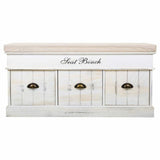 Storage chest with seat Alexandra House Living White Paolownia wood MDF Wood 35 x 50 x 102 cm-4