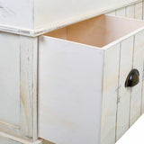 Storage chest with seat Alexandra House Living White Paolownia wood MDF Wood 35 x 50 x 102 cm-2