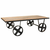 Centre Table Alexandra House Living Brown Black Iron Mango wood 60 x 38 x 120 cm-0