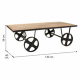 Centre Table Alexandra House Living Brown Black Iron Mango wood 60 x 38 x 120 cm-1