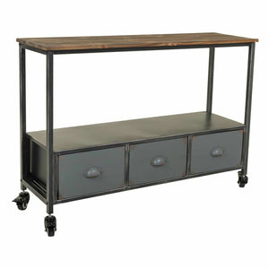 Hall Alexandra House Living Brown Grey Wood Metal 32 x 72 x 100 cm-0