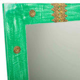 Wall mirror Alexandra House Living Green Golden Glass Mango wood 1 x 113 x 52 cm-3