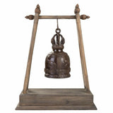 Bell Alexandra House Living Brown Copper Wood Rope Iron 16 x 72 x 48 cm-5