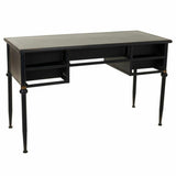 Desk Alexandra House Living Black Metal 75 x 75 x 122 cm-4