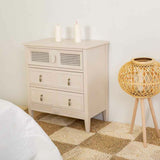 Chest of drawers Alexandra House Living Grey Pink Rattan Fir wood MDF Wood 36 x 70 x 65 cm-7