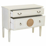 Chest of drawers Alexandra House Living White Rattan Fir wood MDF Wood 72 x 38 x 88 cm-6