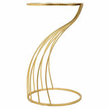 Side table Alexandra House Living Gold Glass 43 x 73 x 43 cm-3