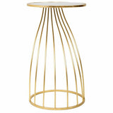 Side table Alexandra House Living Gold Glass 43 x 73 x 43 cm-2