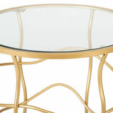 Side table Alexandra House Living Gold Metal 46 x 60 x 46 cm-2