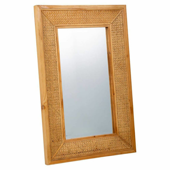 Wall mirror Alexandra House Living Fir wood MDF Wood 4 x 90 x 60 cm-0