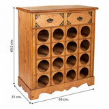 Bottle rack Alexandra House Living PVC Wood Iron 31 x 69 x 63 cm With boxes-1