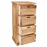 Chest of drawers Alexandra House Living Cane Paolownia wood 29 x 75 x 35 cm-5