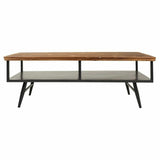 Centre Table Alexandra House Living Brown Grey Metal Mango wood 65 x 44 x 125 cm-2