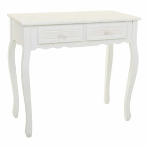 Hall Table with Drawers Alexandra House Living White Cream Metal Pine MDF Wood 40 x 76 x 135 cm-0