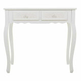 Hall Table with Drawers Alexandra House Living White Cream Metal Pine MDF Wood 40 x 76 x 135 cm-5