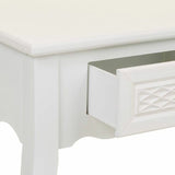 Hall Table with Drawers Alexandra House Living White Cream Metal Pine MDF Wood 40 x 76 x 135 cm-2