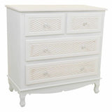 Chest of drawers Alexandra House Living White Cream Metal Pine MDF Wood 40 x 81 x 80 cm-0