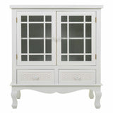 Sideboard Alexandra House Living White Cream Metal Pine 37 x 84 x 75 cm-3