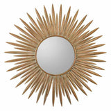 Wall mirror Alexandra House Living Golden Glass Iron 3 x 92 x 92 cm-3