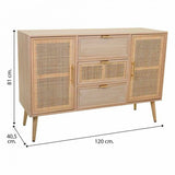 Sideboard Alexandra House Living Natural MDF Wood 81 x 40 x 120 cm-1