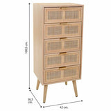 Chest of drawers Alexandra House Living Natural MDF Wood-1