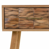 Hall Table with Drawers Alexandra House Living Natural Paolownia wood 43 x 79 x 87 cm-2