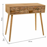 Hall Table with Drawers Alexandra House Living Natural Paolownia wood 43 x 79 x 87 cm-1