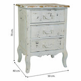 Nightstand Alexandra House Living White 40 x 70 x 50 cm-1