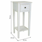 Side table Alexandra House Living White 33 x 78 x 33 cm-1