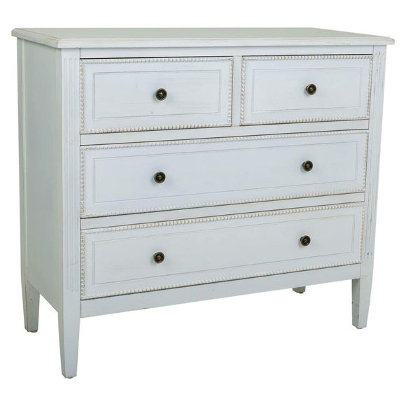 Chest of drawers Alexandra House Living White Fir wood MDF Wood 36 x 75 x 85 cm-0