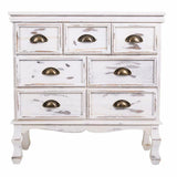 Chest of drawers Alexandra House Living White Paolownia wood 30 x 70 x 70 cm-6