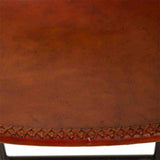 Stool Alexandra House Living Brown Black Leather Iron 46 x 80 x 46 cm-2