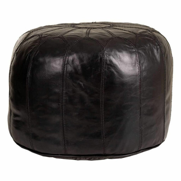 Pouffe Alexandra House Living Black Leather 48 x 35 x 48 cm-0