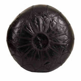 Pouffe Alexandra House Living Black Leather 48 x 35 x 48 cm-3