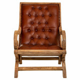 Armchair Alexandra House Living Brown Natural 98 x 94 x 65 cm-5