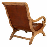 Armchair Alexandra House Living Brown Natural 98 x 94 x 65 cm-3