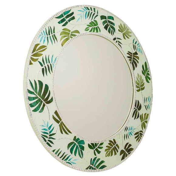 Wall mirror Alexandra House Living Green Glass Mirror 80 x 2 x 80 cm-0