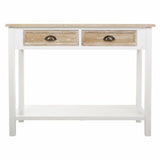 Hall Table with Drawers Alexandra House Living White Pinewood Paolownia wood MDF Wood 40 x 78 x 100 cm-4