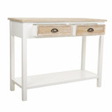 Hall Table with Drawers Alexandra House Living White Pinewood Paolownia wood MDF Wood 40 x 78 x 100 cm-2