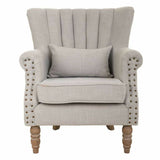 Armchair Alexandra House Living Light grey 59 x 87 x 73 cm-6