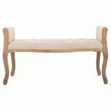 Bench Alexandra House Living Cream Rubber wood 48 x 60 x 113 cm-6