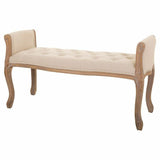 Bench Alexandra House Living Cream Rubber wood 48 x 60 x 113 cm-5