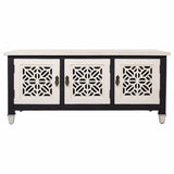 Occasional Furniture Alexandra House Living White Black Fir wood MDF Wood 40 x 46 x 105 cm-5