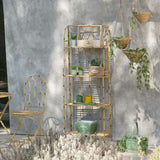 Shelves Alexandra House Living Yellow Ironwork 28 x 160 x 60 cm-8