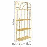 Shelves Alexandra House Living Yellow Ironwork 28 x 160 x 60 cm-6