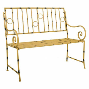 Bench Alexandra House Living Yellow Metal 50 x 92 x 126 cm-0