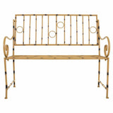 Bench Alexandra House Living Yellow Metal 50 x 92 x 126 cm-8